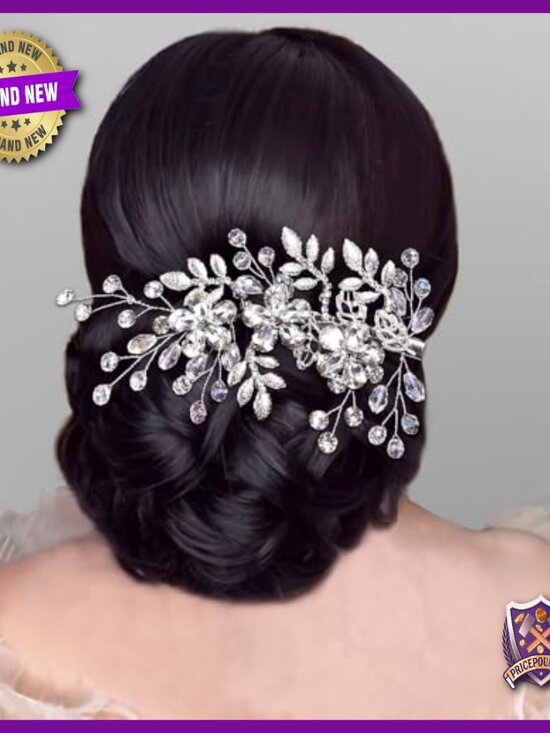 Rhinestone Wedding Hair Comb with Pearls and Crystals, Bridal Hair Accessory main image 6